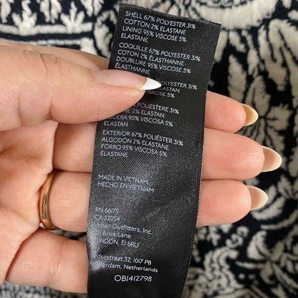 Anthropologie Women's Size Large Jacquard Cut-Out Midi Dress - Picture 11 of 11